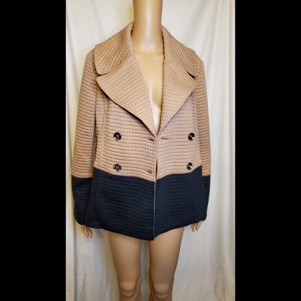 Thml Quilted Color Block Jacket Large - image 5
